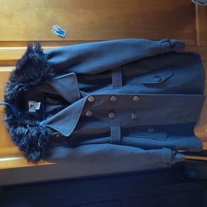 Worthington faux Fur Collar Pea Coat